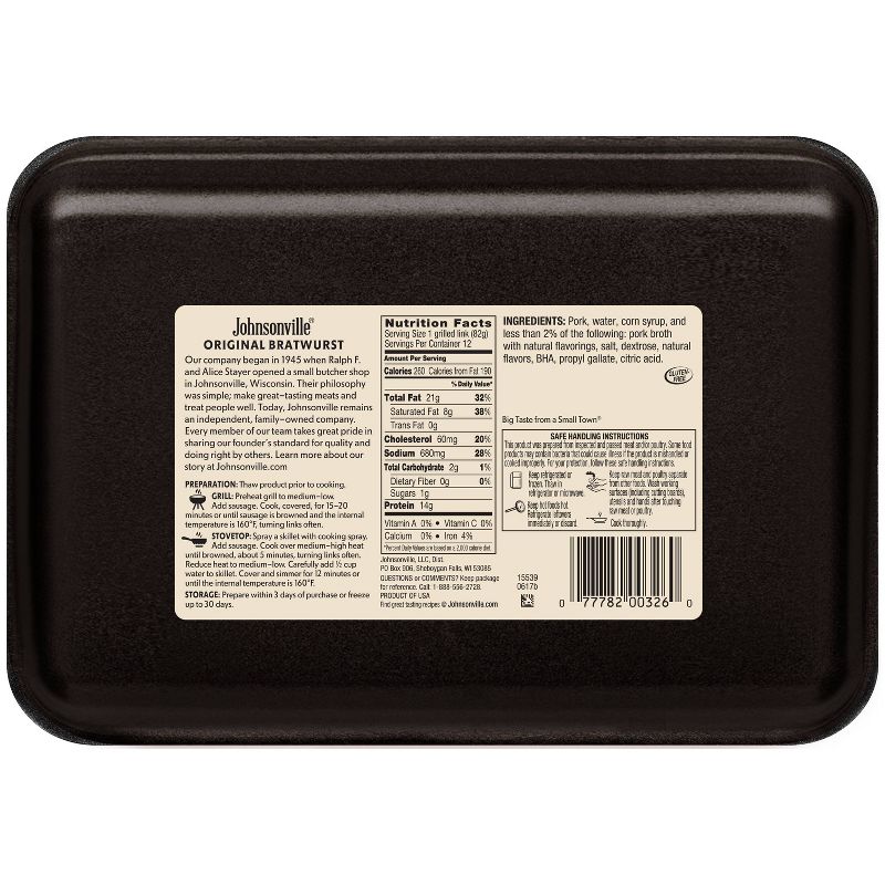 Johnsonville Original Bratwurst Party Pack - 45.6oz/12ct