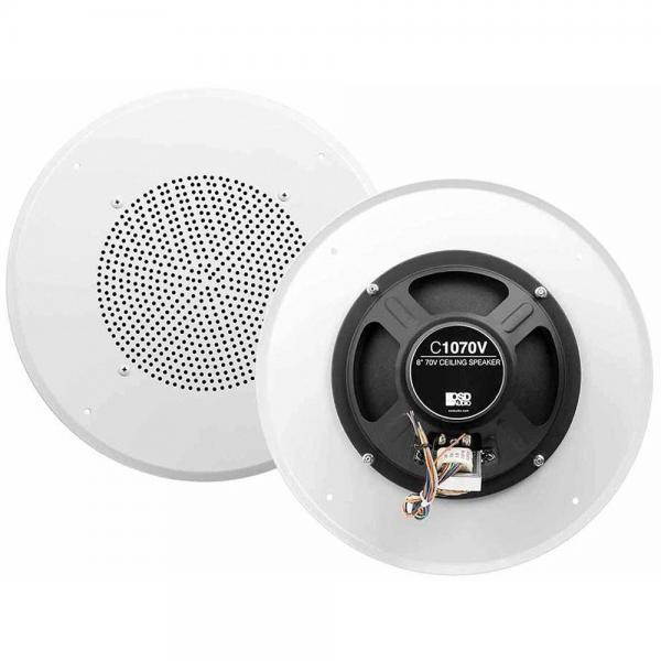 OSD Audio C1070V 8-inch 70V Commercial In-Ceiling Speaker, White