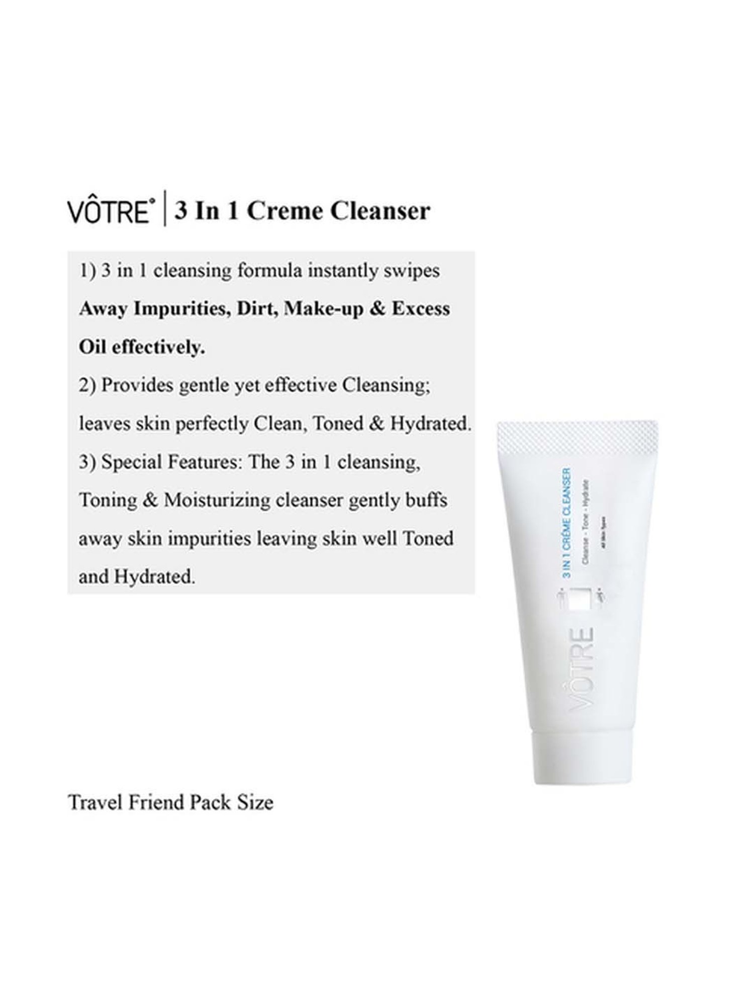 Votre 3 In 1 Crme Cleansor - 30 gm