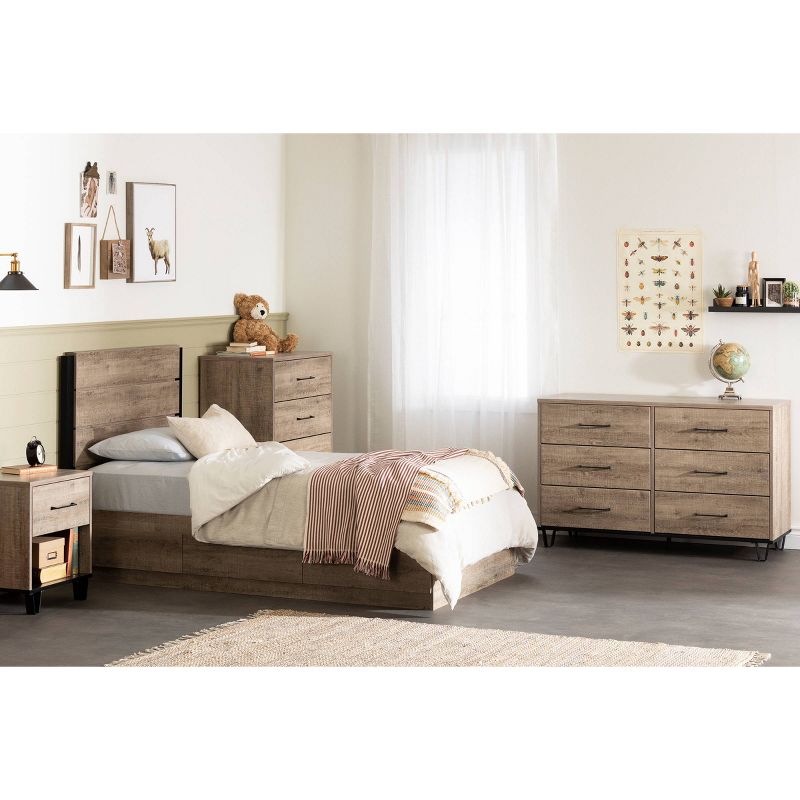 Bella Kids' 3 Drawer Dresser with Cubbies White - Room & Joy