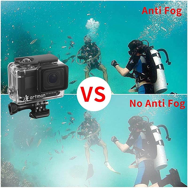 Housing Case Filter Compatible with GoPro Hero 7 Black,Hero 6 Black,Hero 5 Black and Hero 2018 Waterproof Diving Protective Housing Shell+3 Pack Filter+24 Anti-Fog Insert+Bracket Accessories