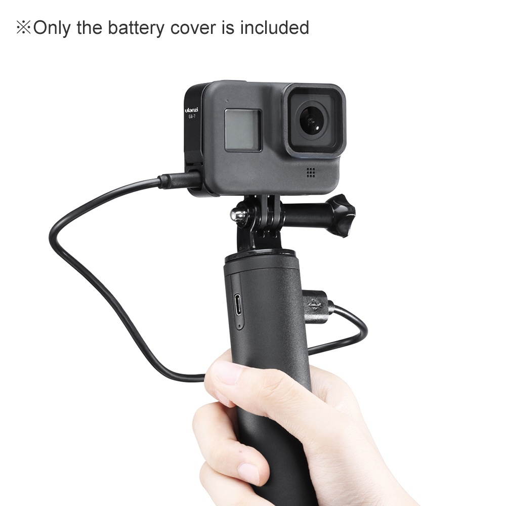 ulanzi G8-7 Action Camera Battery Cover Lid Removeable Type-C Charging Port Adapter Aluminum Alloy Compatible with GoPro Hero Black 8