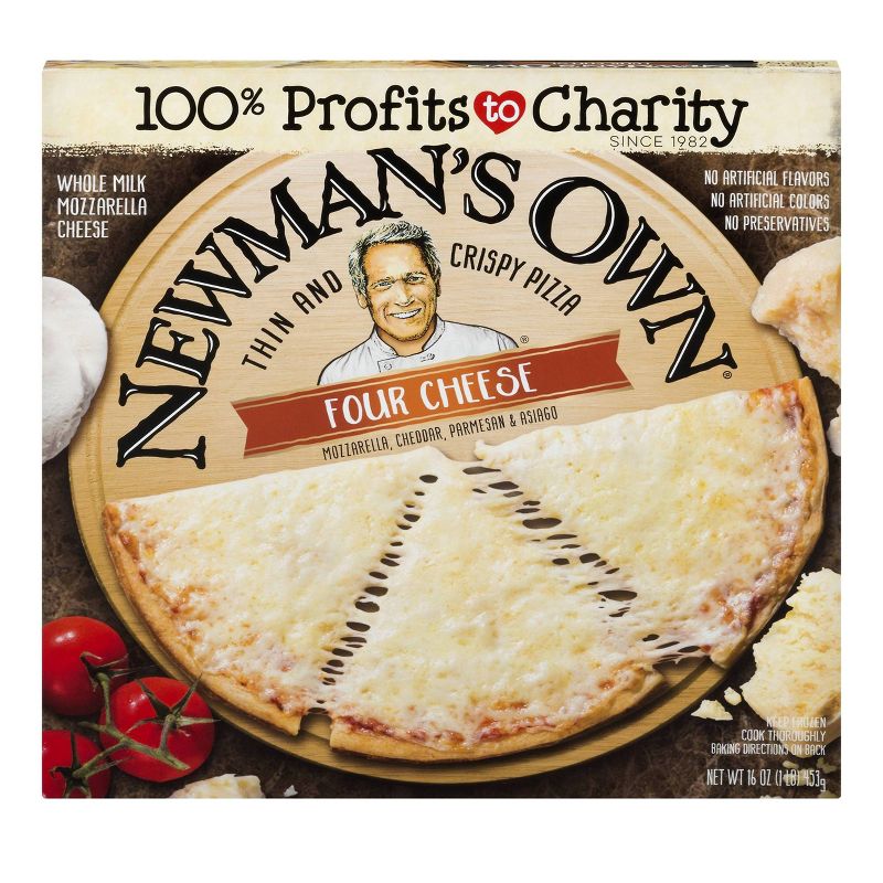 Newman's Own Thin & Crispy Crust Four Cheese Frozen Pizza - 16oz