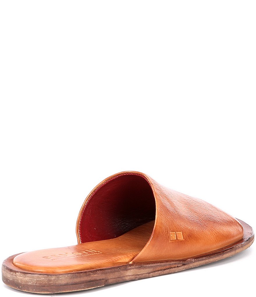 Bed Stu Kate Tanned Leather Flat Slide Sandals