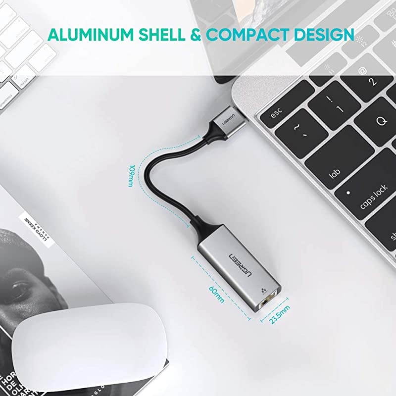 USB Ethernet Adapter Aluminum USB 30 to Network Gigabit RJ45 LAN 101001000 Mbps Adapter Converter Compatible for Nintendo Switch MacBook Mac Pro Mini iMac XPS Surface Pro Notebook PC