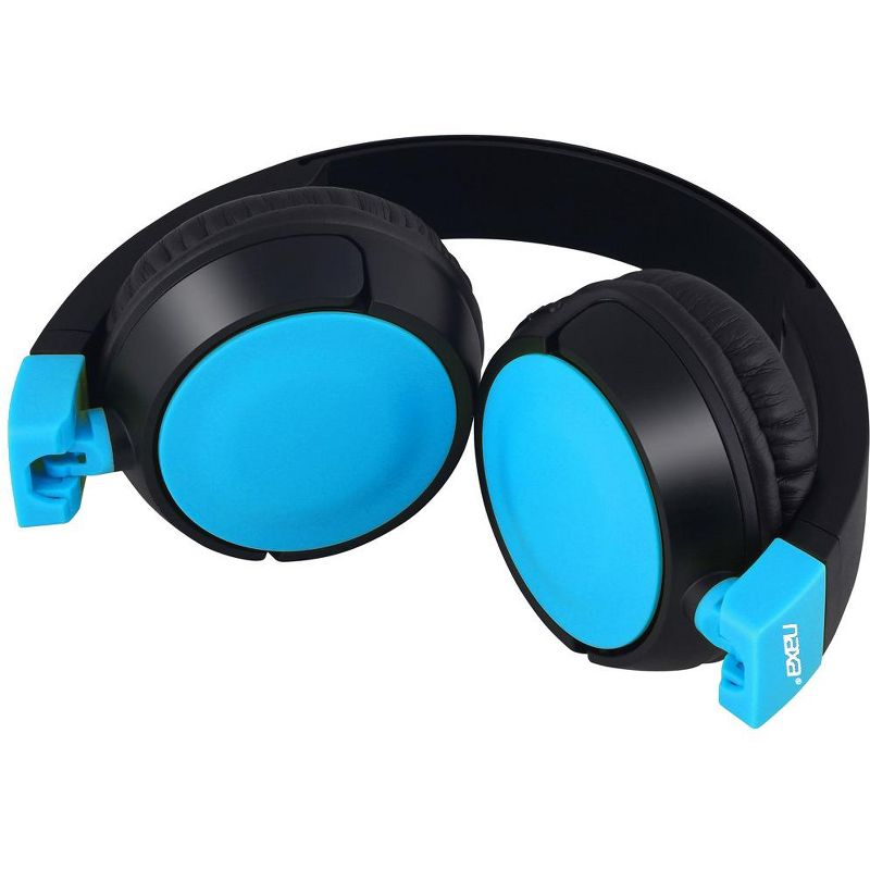 Naxa BACKSPIN Bluetooth Headphones - Stereo - Blue, Black - Mini-phone - Wired/Wireless - Bluetooth - 33 ft - 32 Ohm - 20 Hz 20 kHz - Over-the-head