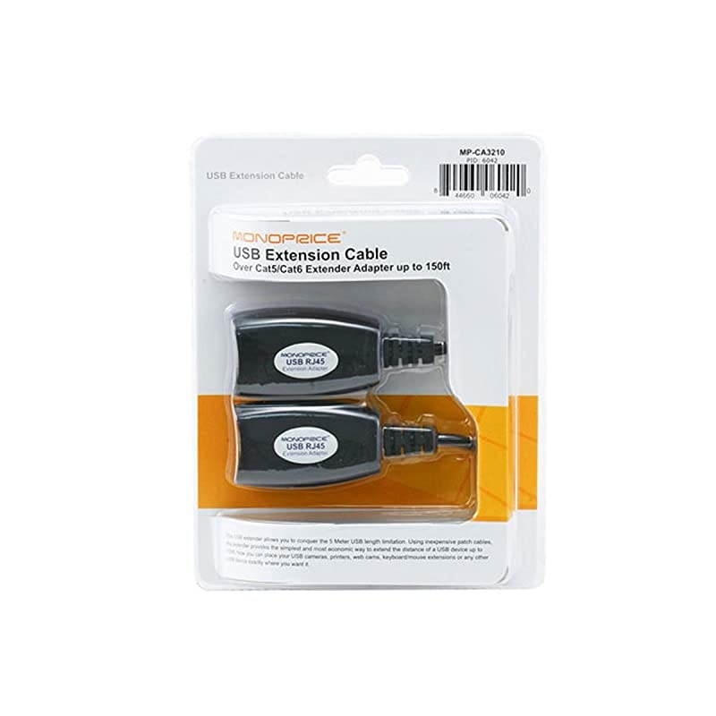 USB Extender over CAT5E or CAT6 Connection up to 150ft