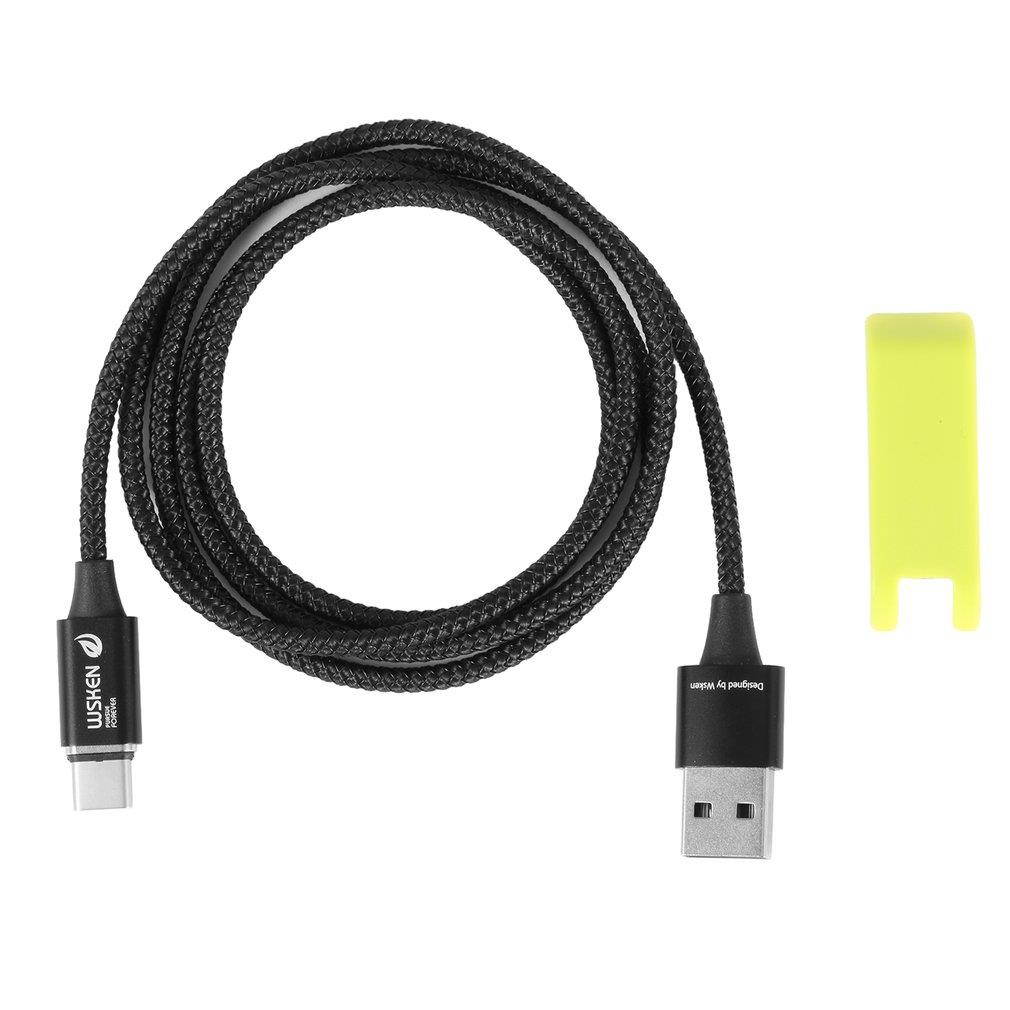 WSKEN Lite Black Data Line Metal Magnetic Cable Quick Charge Powerline Type C