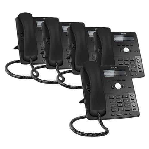 Snom D715 Desktop Phone w/ Dual-Port Gigabit Ethernet Switch (5 Pack)
