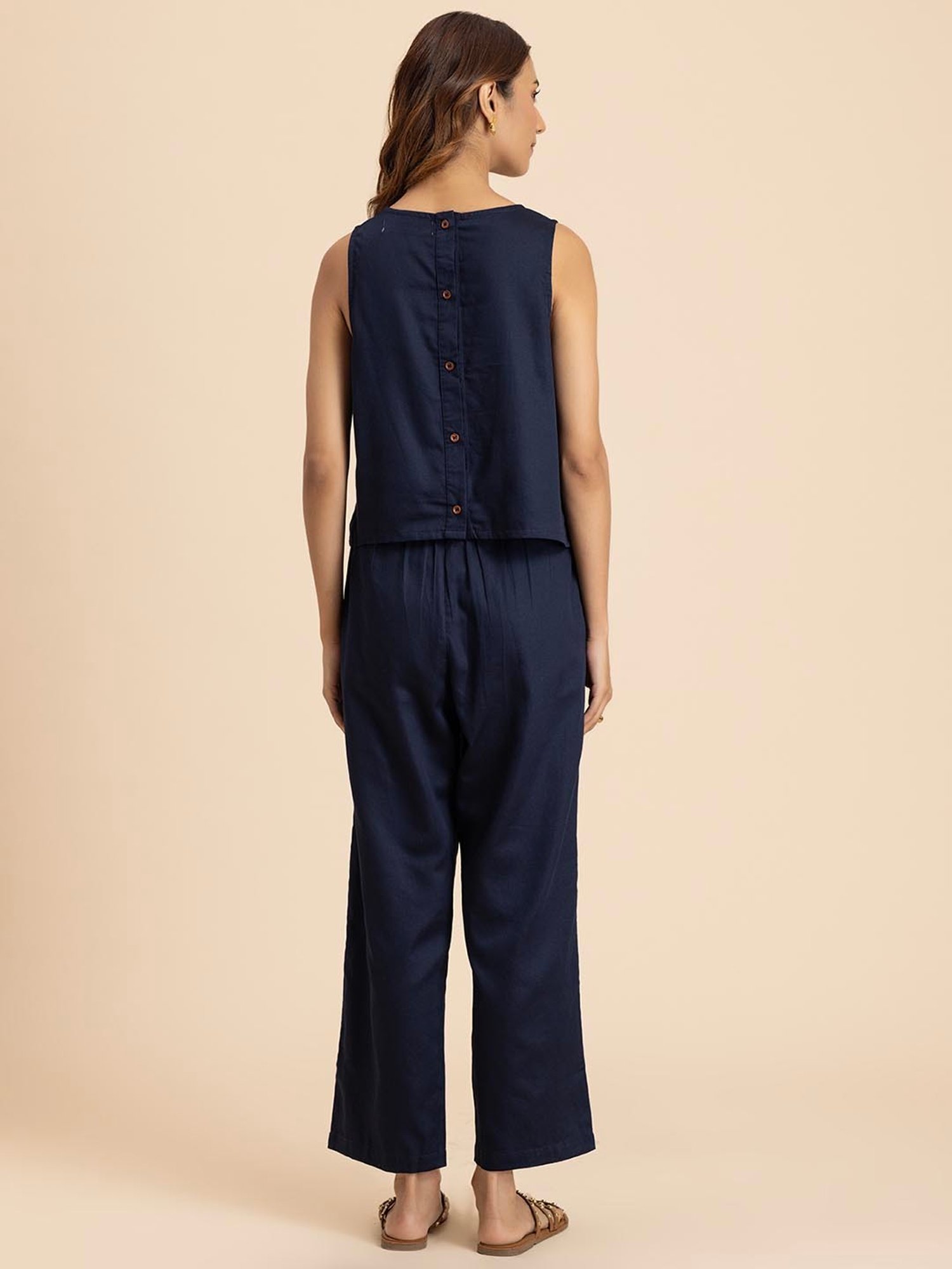 Moomaya Navy Maxi Co-Ord Set