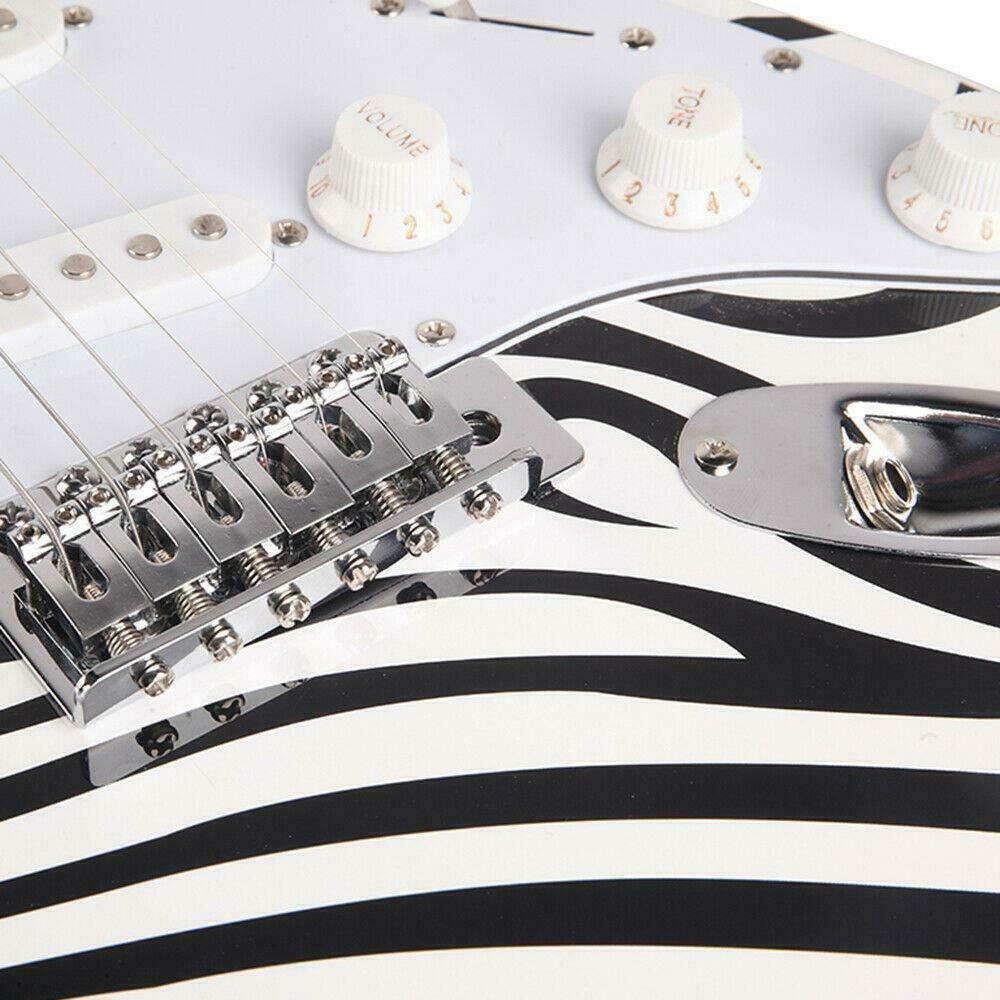 New GST-E 22-fret Rosewood Fingerboard Zebra Stripes Electric Guitar Set