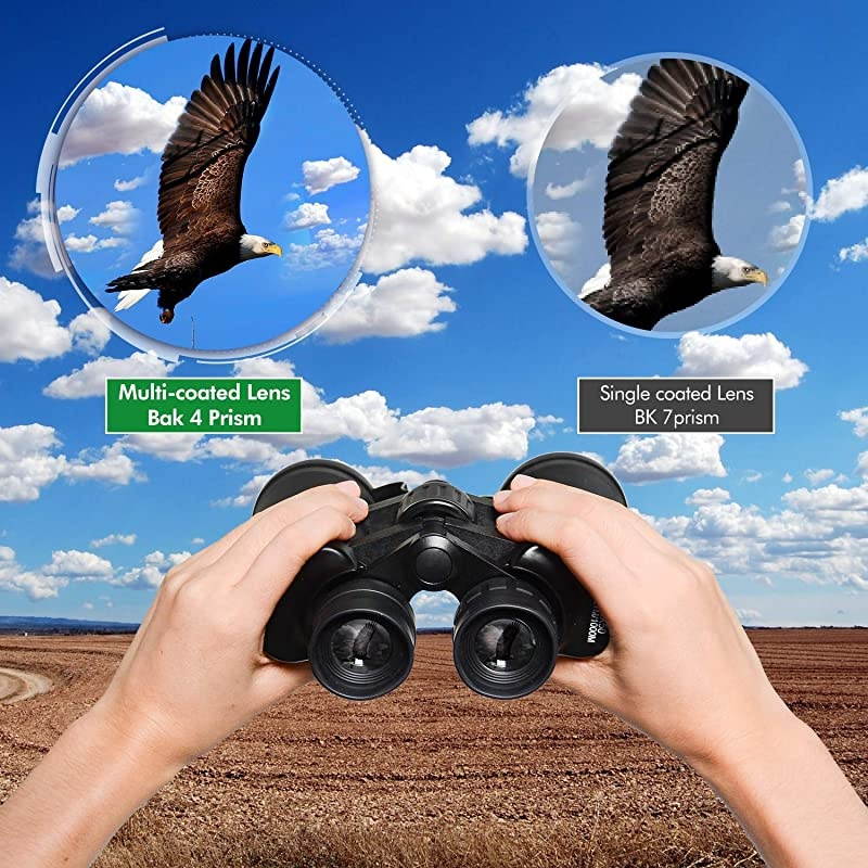Binoculars for Adults 10x50 FullSize Clear Binocular for Bird Watching Hunting Travel ConcertPowerful Compact Binoculars Telescope with Strap Carrying Bag Phone Mount
