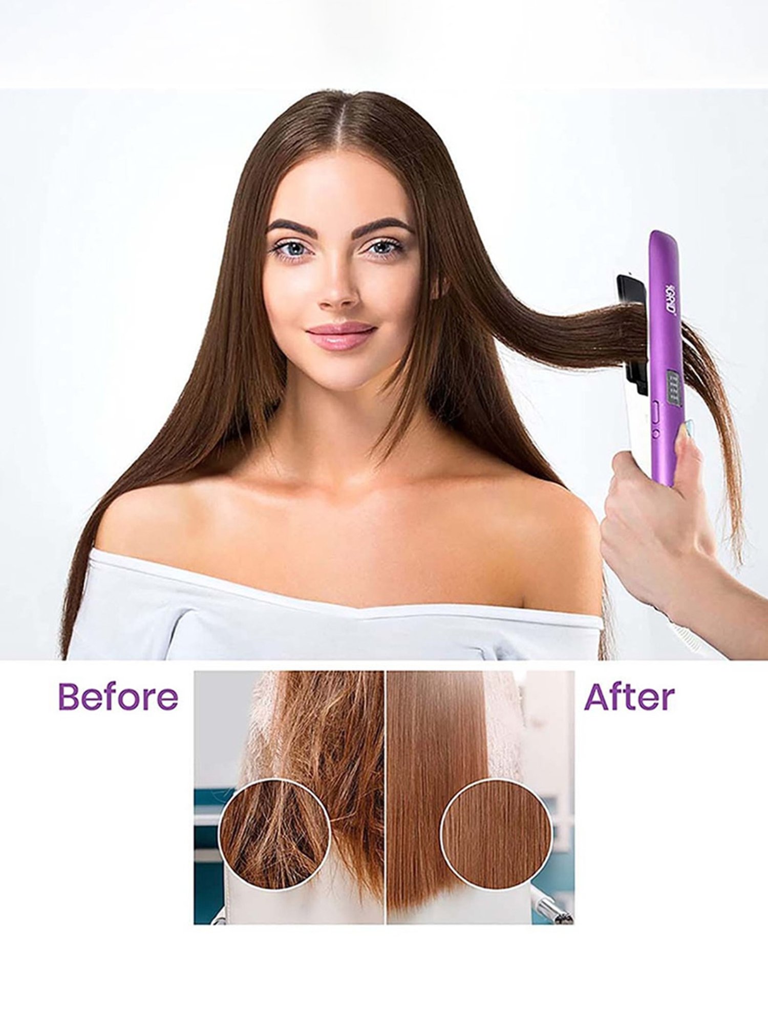 Gorgio Professional HS7800 Steam Hair Straightener (Black)