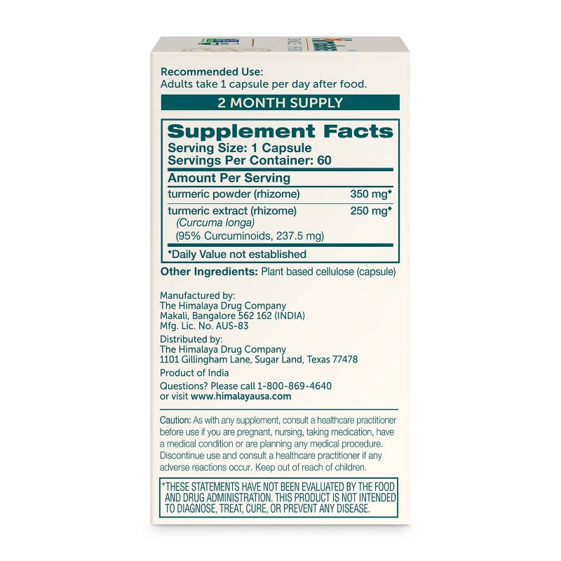 Himalaya Turmeric 95 Capsules - 60ct