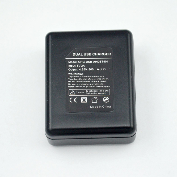 New Gopro hero 4 battery charger USB Dual port Charger for Gopro Hero 4 Gopro4 AHDBT-401 battery
