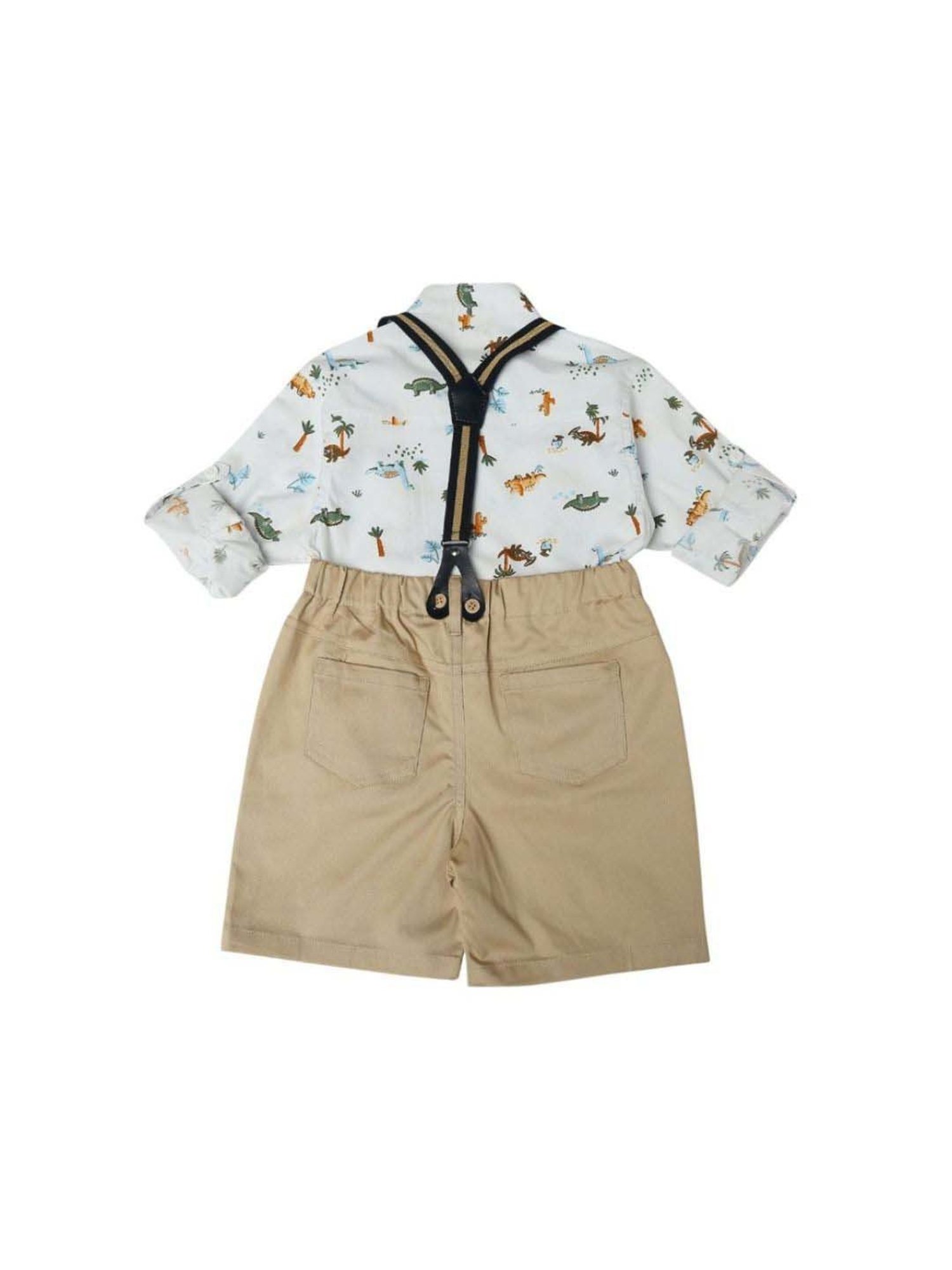 Mee Mee Cotton Printed Shorts Set For Girls -White