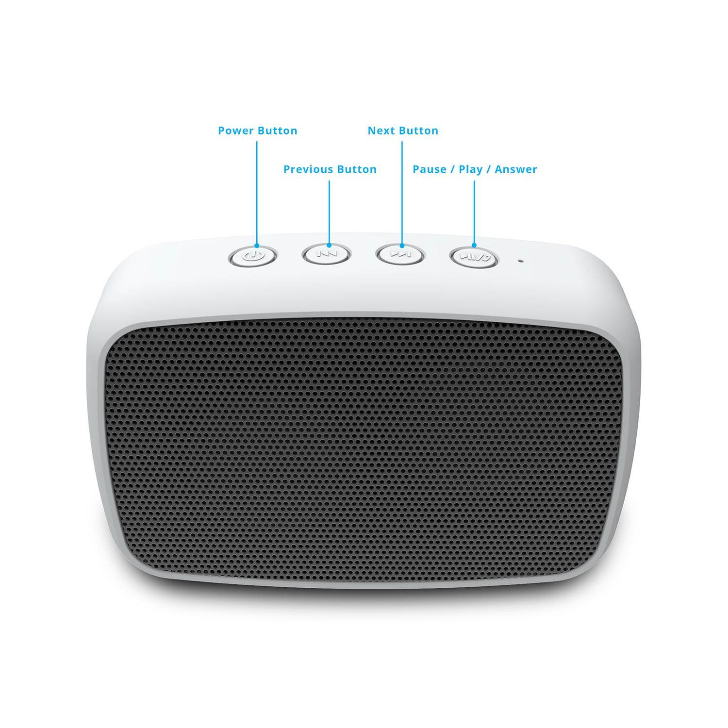 Ematic ESQ206SL Silver Rugged Life Bluetooth Speaker