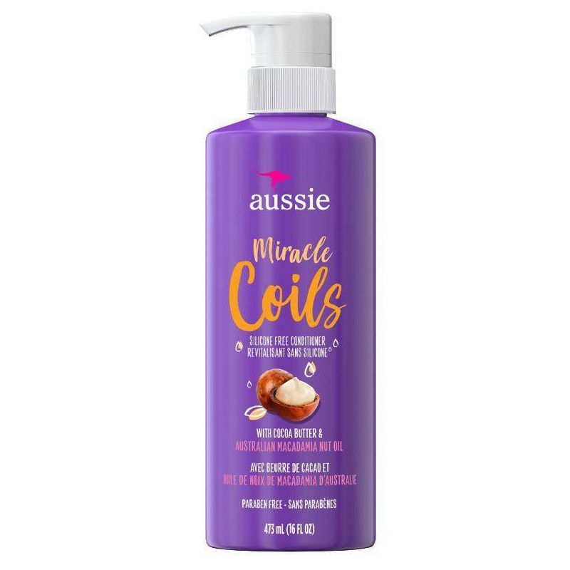 Aussie Miracle Coils Silicone-Free Hydrating Conditioner with Cocoa Butter - 16 fl oz