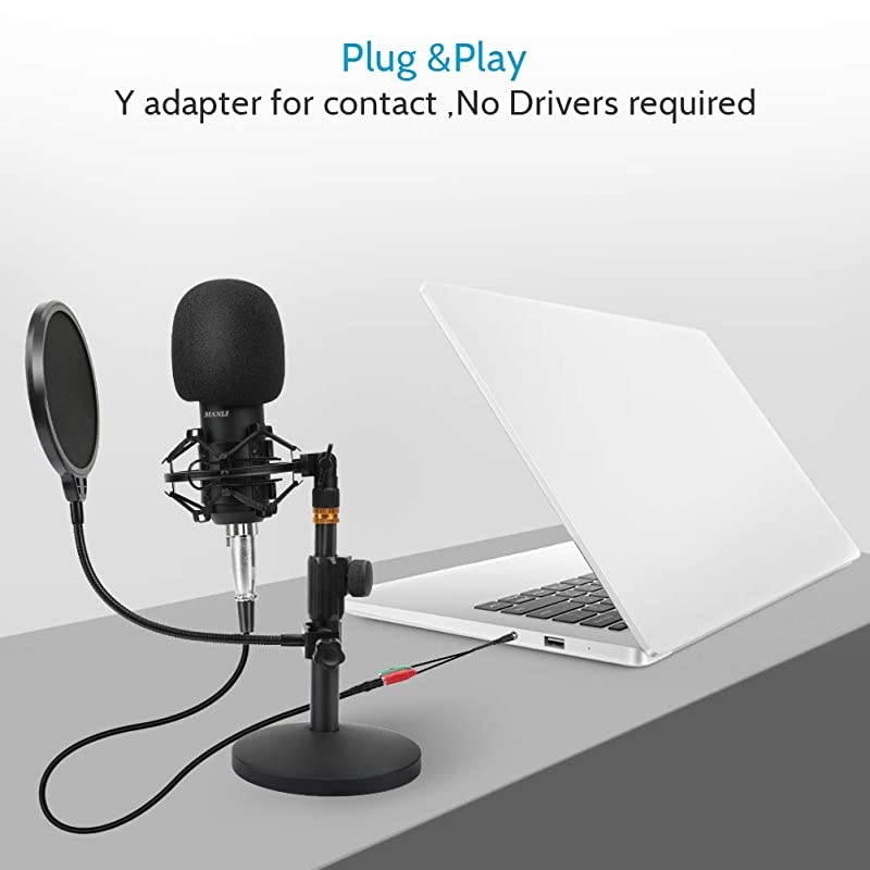 Mini Portable Vocal/Instrument Microphone For Mobile phone laptop Notebook Apple iPhone Sumsung Android With Holder Clip - Pink