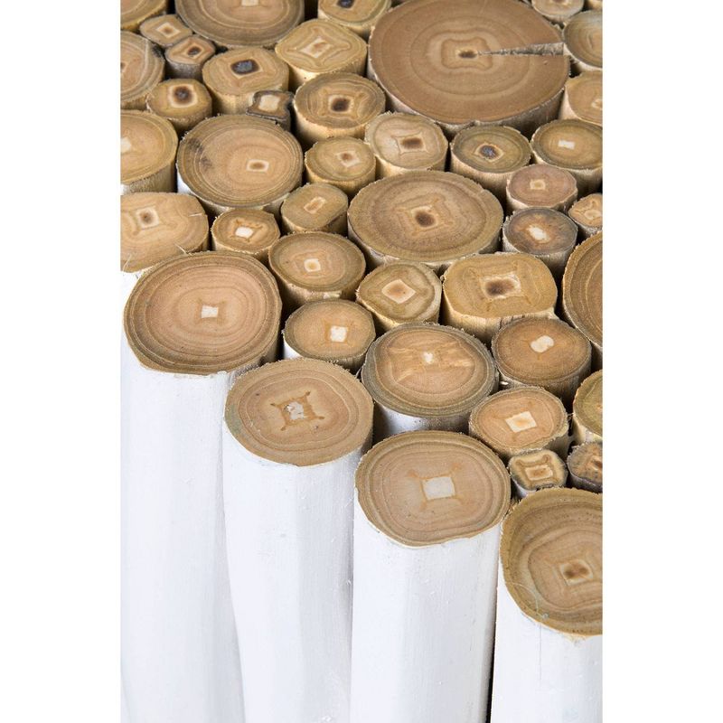 Serenity Teak Round Stool White - East at Main