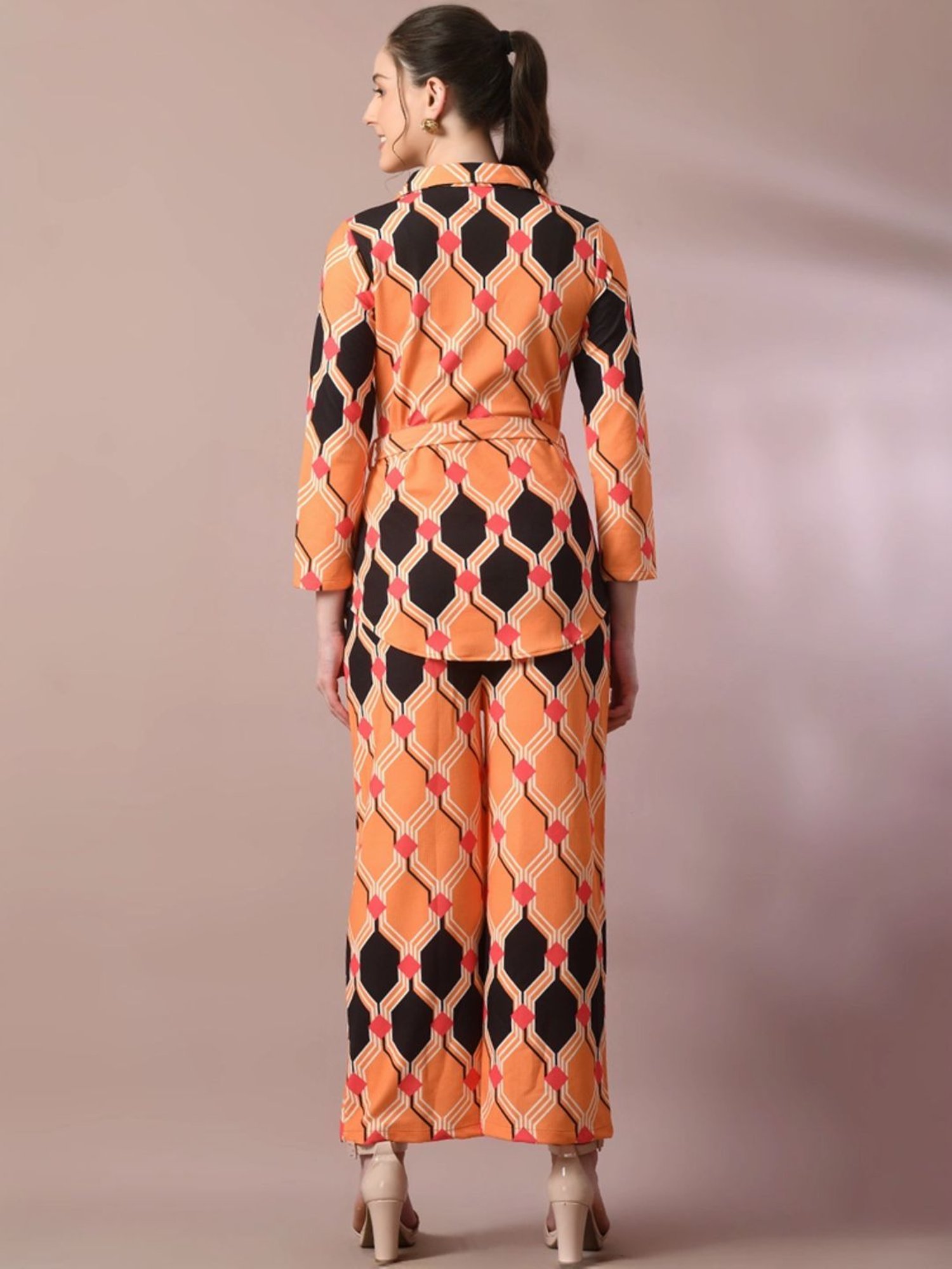 Myshka Multicolored Printed Top Palazzo Set