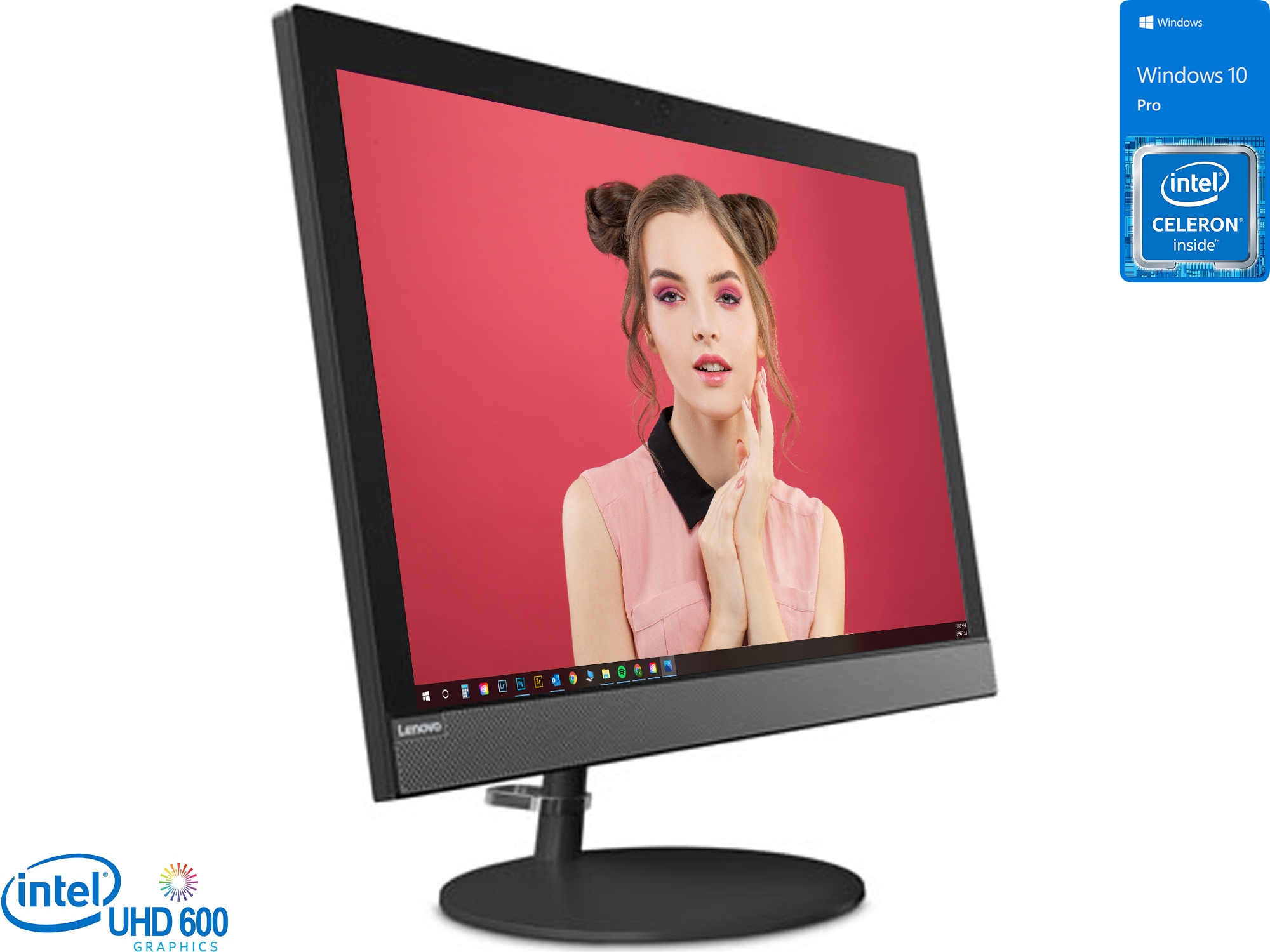 Lenovo V130 All-in-One, 19.5" HD Display, Intel Celeron J4025 Upto 2.9GHz, 4GB RAM, 128GB SSD, DVDRW, HDMI, Card Reader, Wi-Fi, Bluetooth, Windows 10 Pro