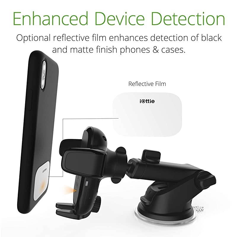 Wireless Car Charger Auto Sense Qi Charging Automatic Clamping Dashboard Phone Mount for iPhone Samsung Galaxy Huawei LG Smartphones