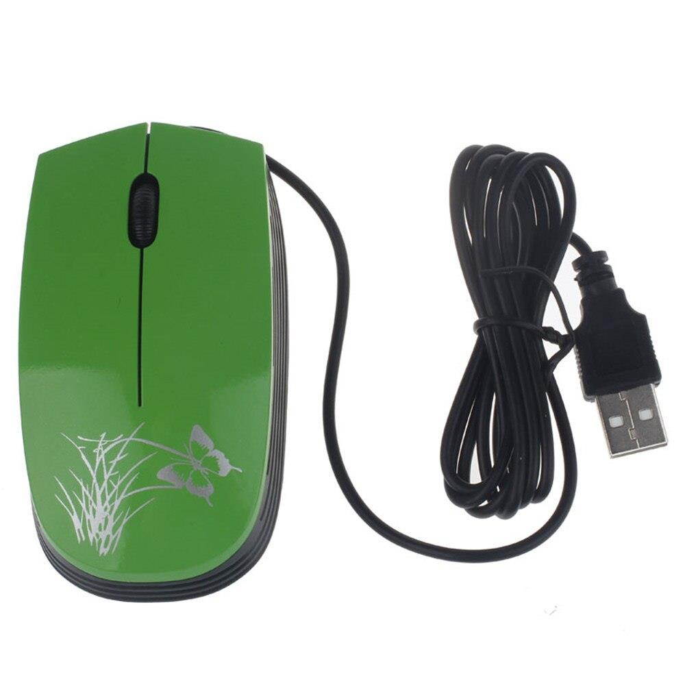 2018 HOT Fashion USB 2.0 Wired Mini Optical LED Mouse For PC and Laptop Computers Gamer Mice For PC Laptop Desktop Drops