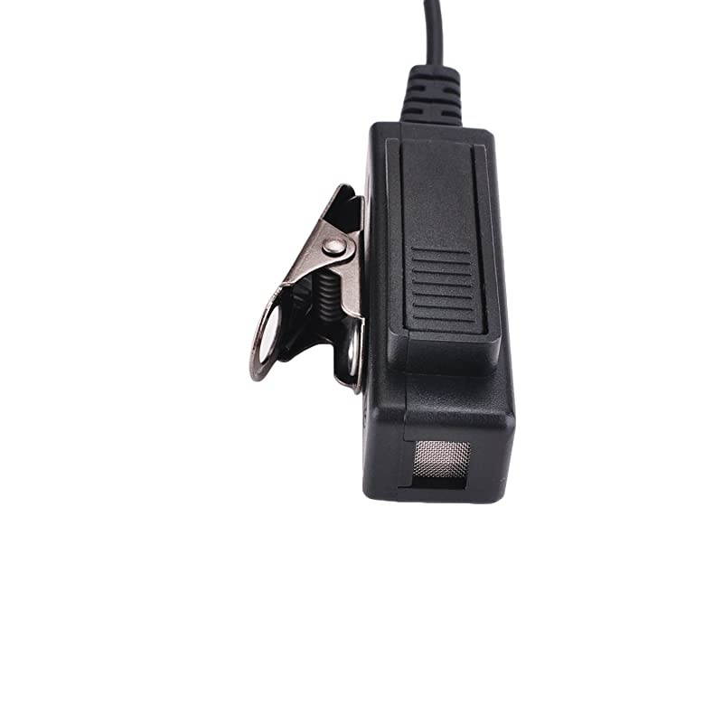 2 Pin Transparent Acoustic Tube Earpiece Headset with Mic PTT Compatible with Motorola CP200 D CP300 CLS1110 CLS1410