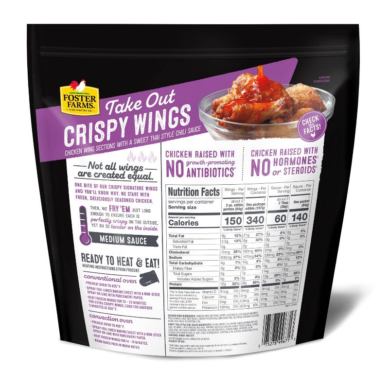 Foster Farms Take Out Crispy Sweet Thai Chili Wings - Frozen - 16oz
