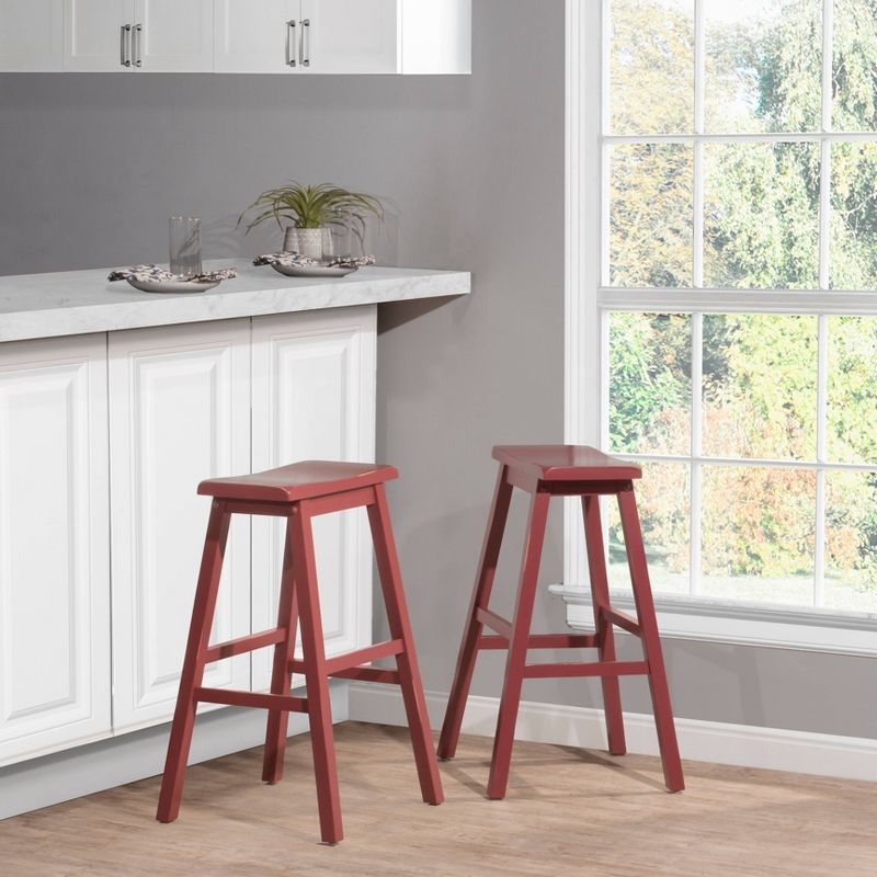 30" Morena Backless Barstool Red - Hillsdale Furniture