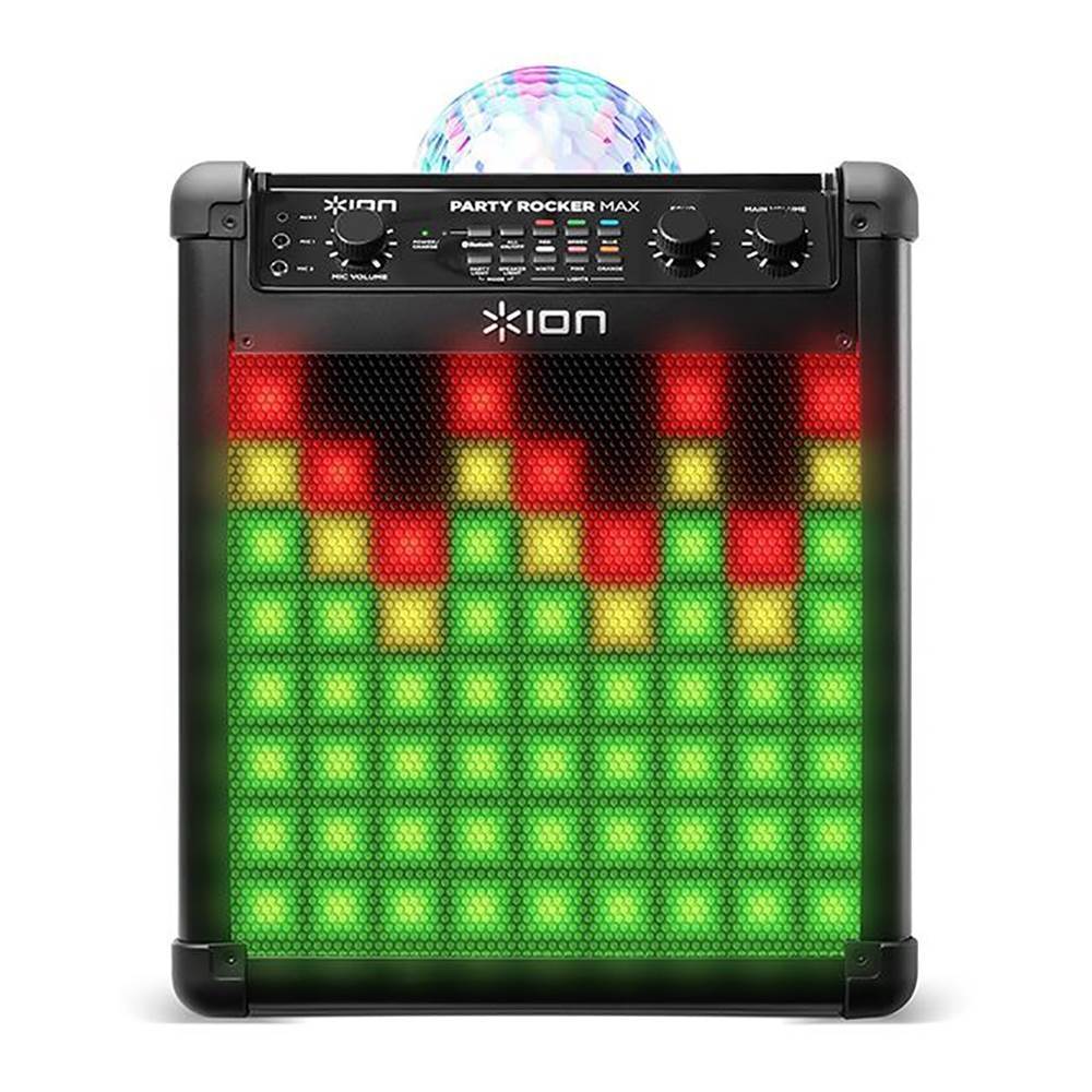 Ion Party Rocker Max Wireless Bluetooth Karaoke Speaker with Lights (2 Pack)