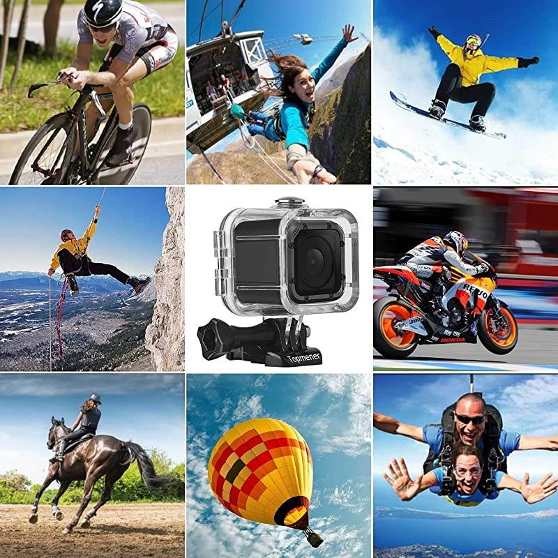 Waterproof Case for GoPro Hero 5 SessionHero SessionHero 4 Session HD Dive Case Underwater Protective Shell Antiscratch Action Camera Accessories with Antifog Inserts and Thumbscrew 45m