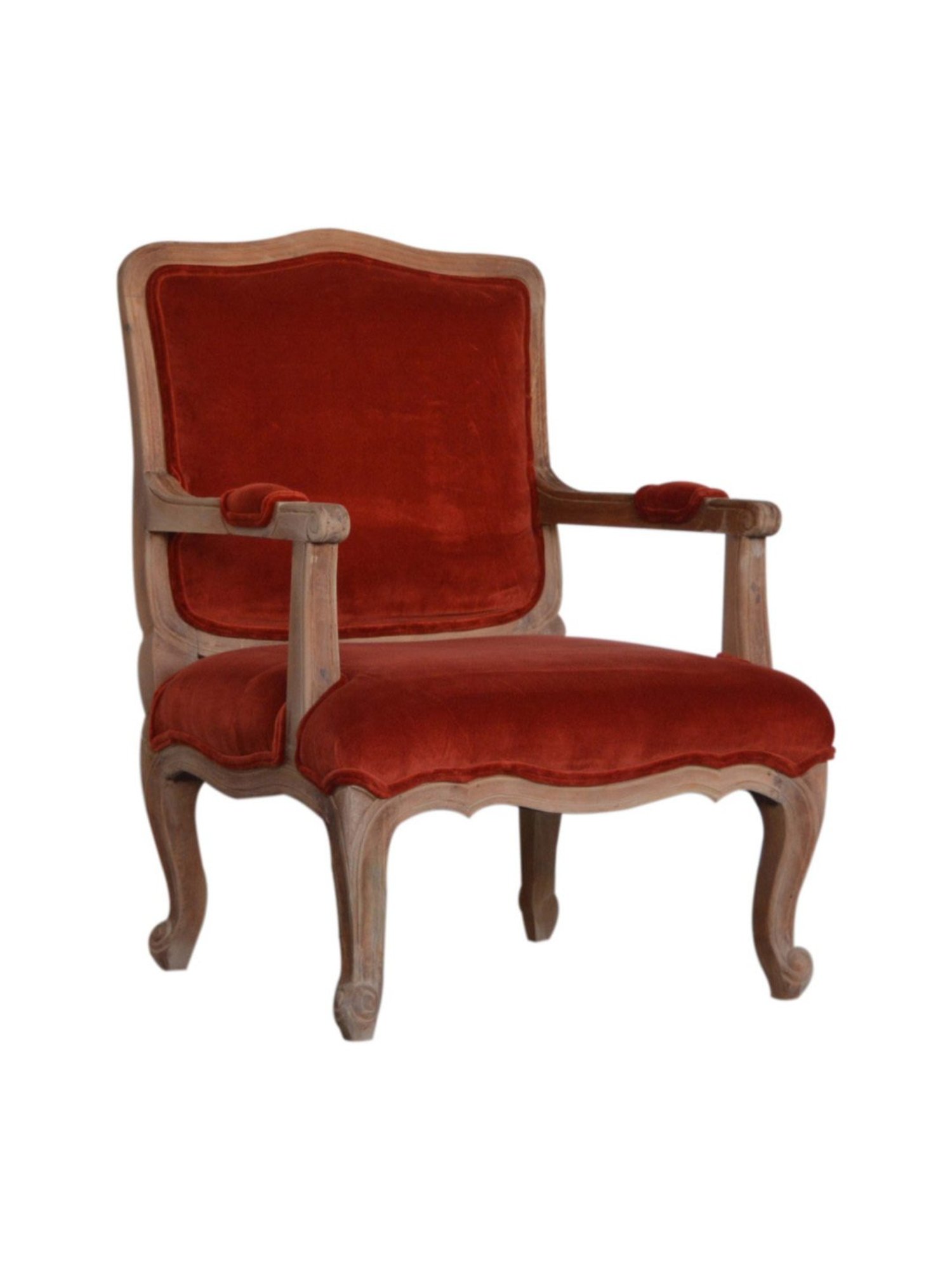 Artisan Furniture Brick Red Wood French Style Chair