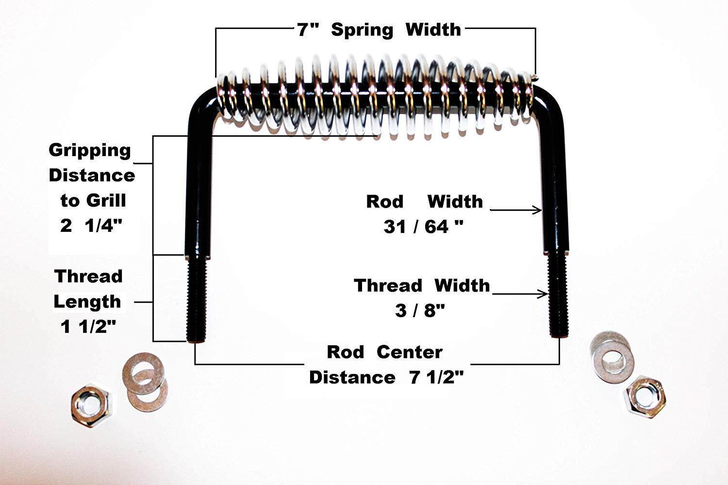River Country Easy Mount 7" Chrome Spring Grip Handle with Built in Mounting Bracket
