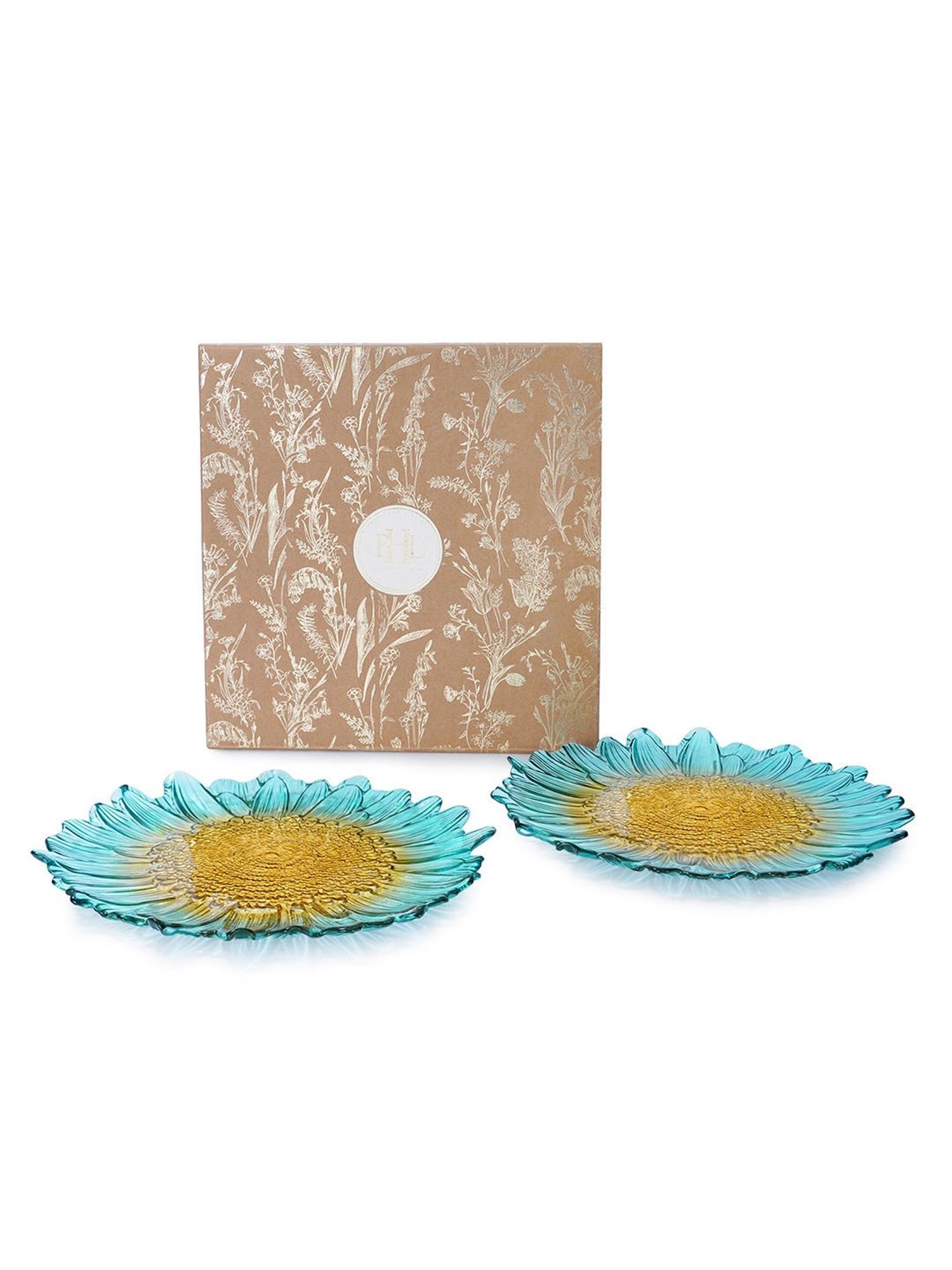 Pure Home and Living Blue Glass Dinner Plates