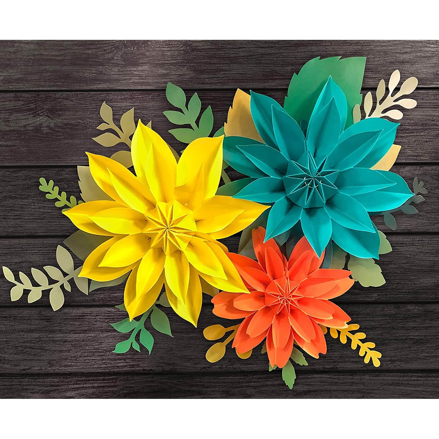 Teacher Created Resources Beautiful Brights Paper Flowers Premade Decorations for Party Photo Backdrops, Classrooms Walls, Showers and Birthday Celebrations, Model:TCR8545