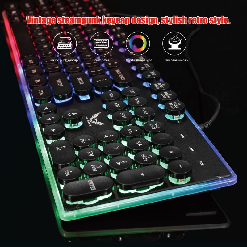 Logic Controls KB1700P-D-BK Prog. Kypad, Black, Ps2 I/F, Lgnd Sheet D (Positouch), RJ-PS2 CBL