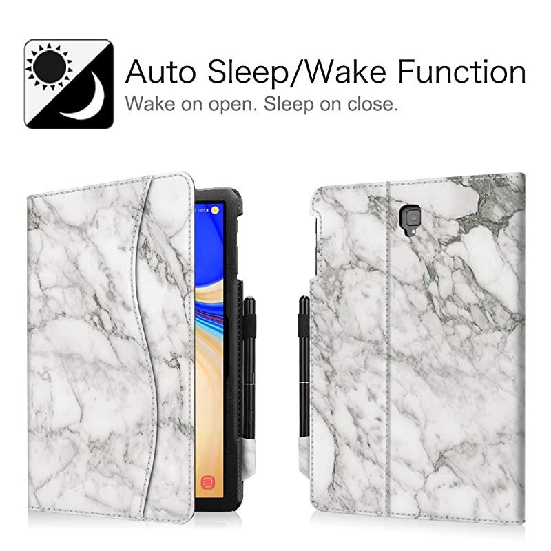 Case for Samsung Galaxy Tab S4 105 2018 Model SMT830T835T837 MultiAngle Viewing Stand Cover with S Pen Protective Holder Auto SleepWake Feature Marble