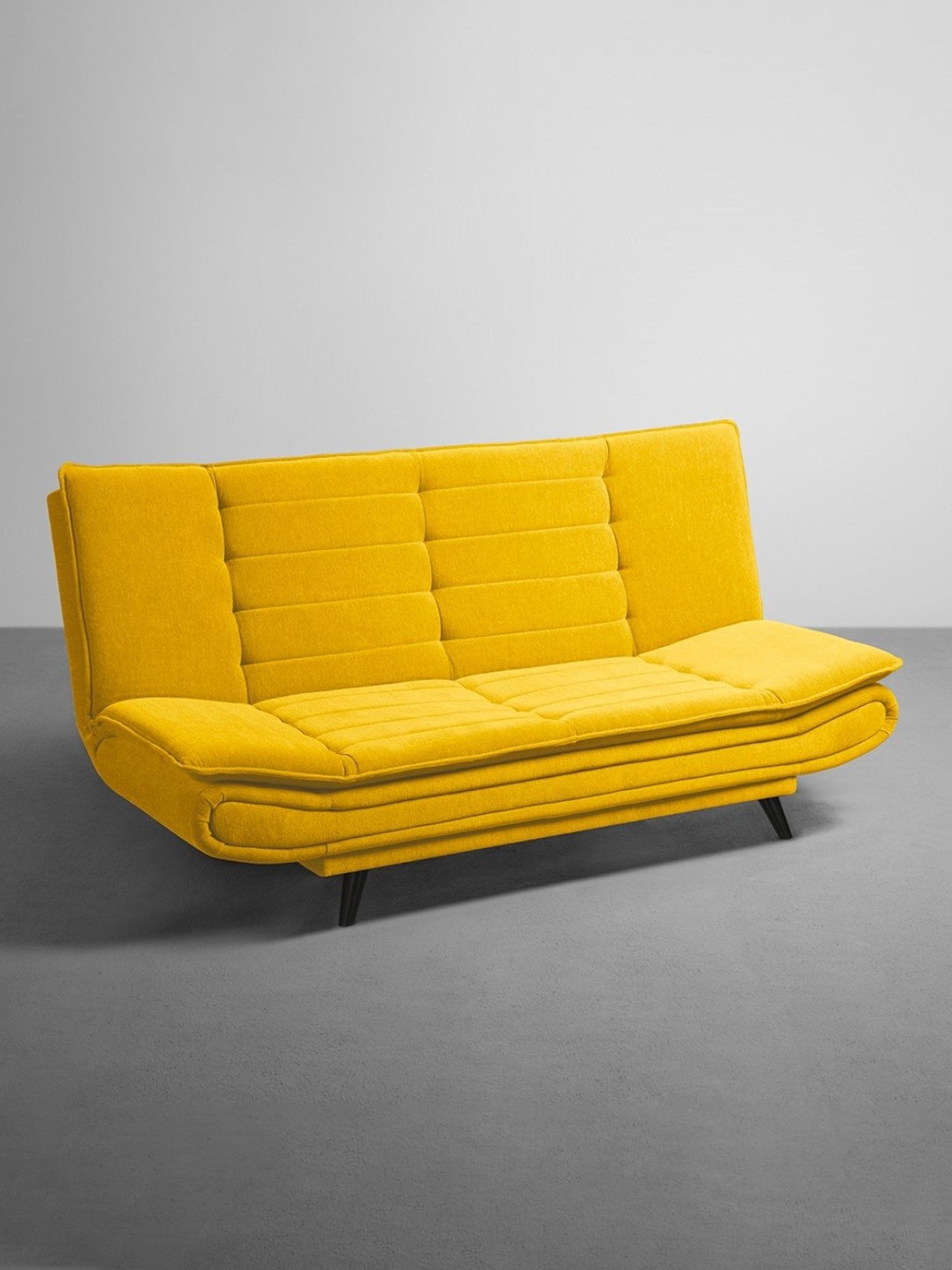 Sleepyhead Sunshine Yellow Fabric Foldable 3 Seater Sofa Cum Bed