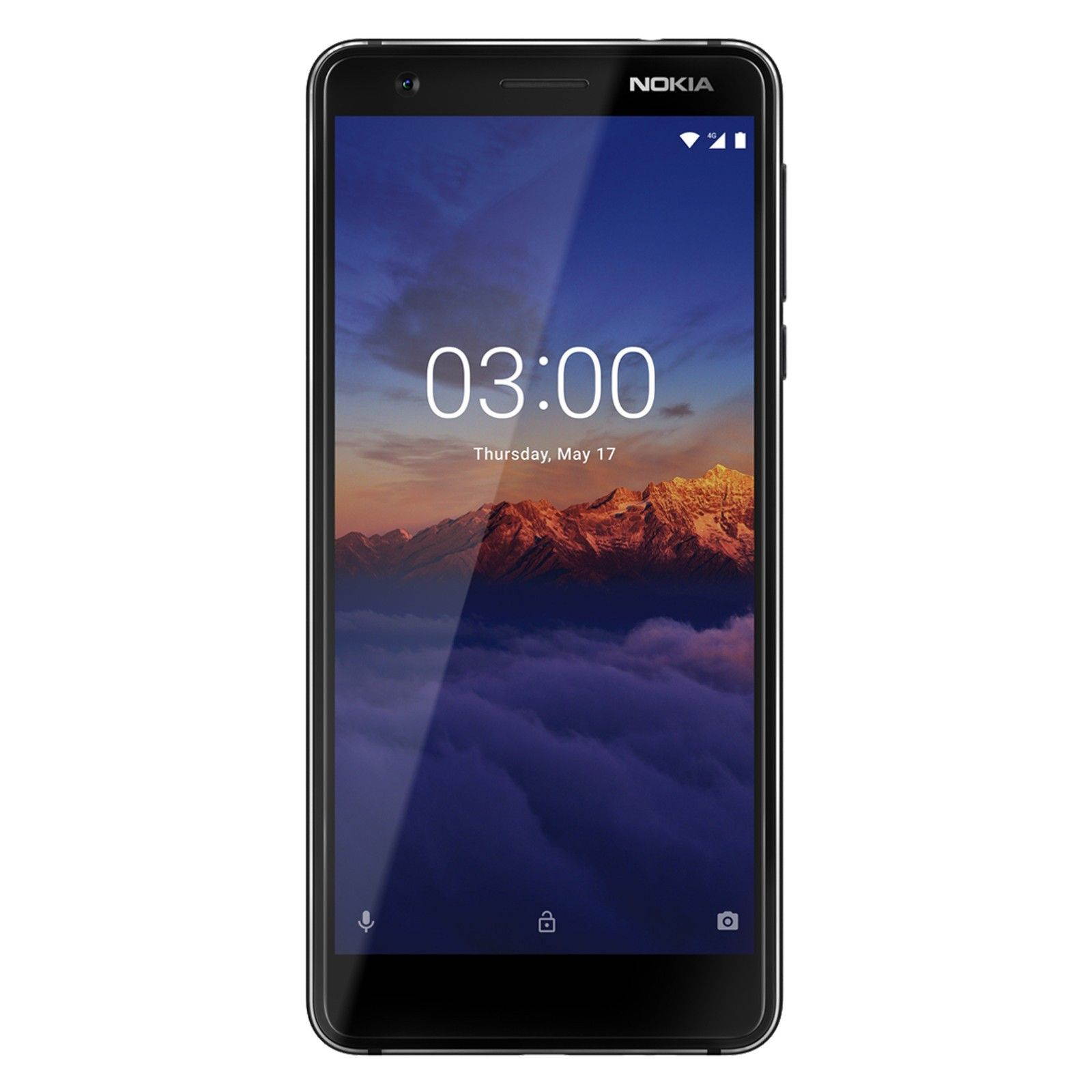 Nokia 3.1 Single-SIM 16GB 5.2-Inch Android (No CDMA, GSM only) Factory Unlocked 4G/LTE Smartphone - (Black/Chrome)