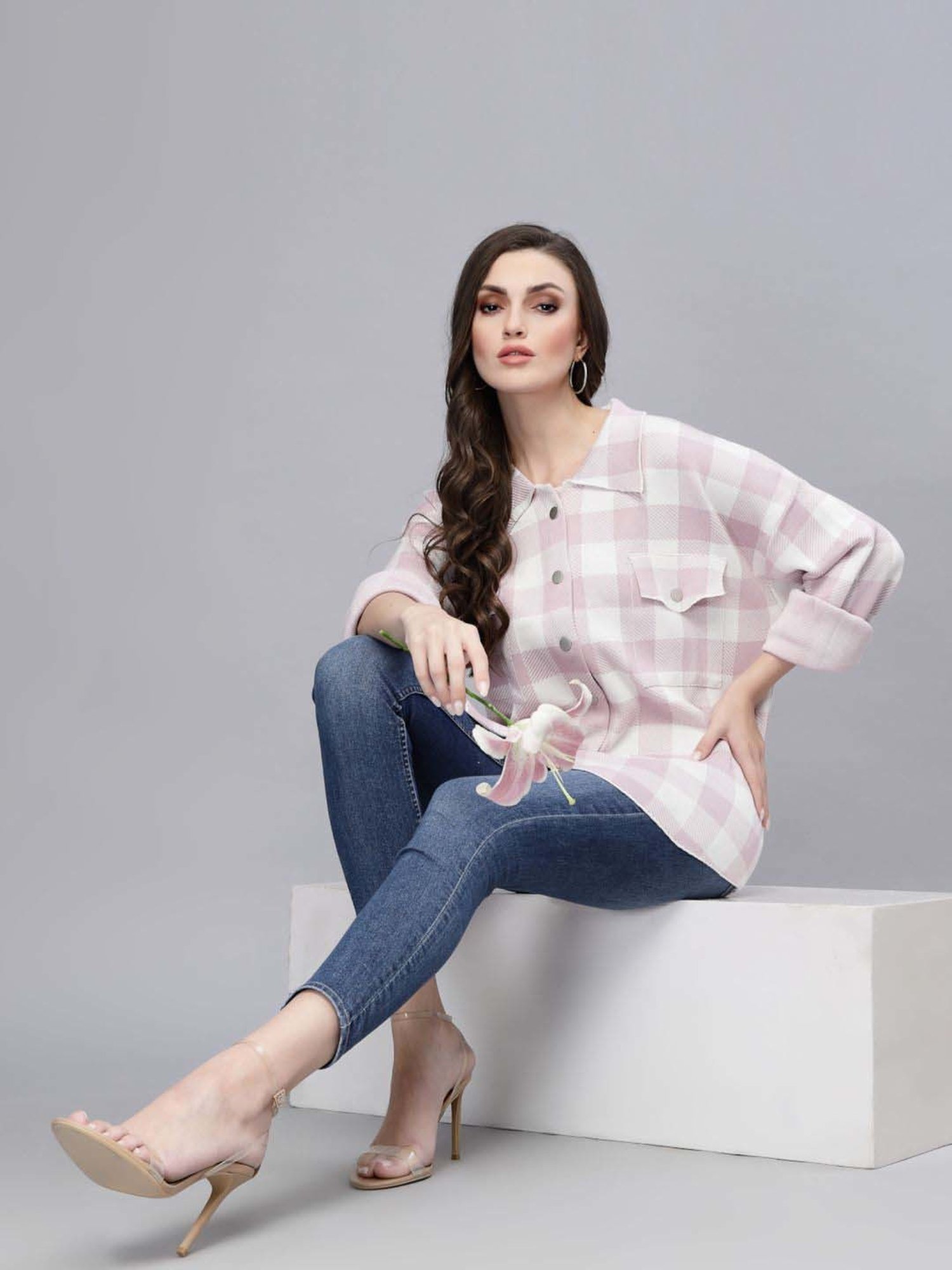 Mafadeny Lilac Chequered Shirt