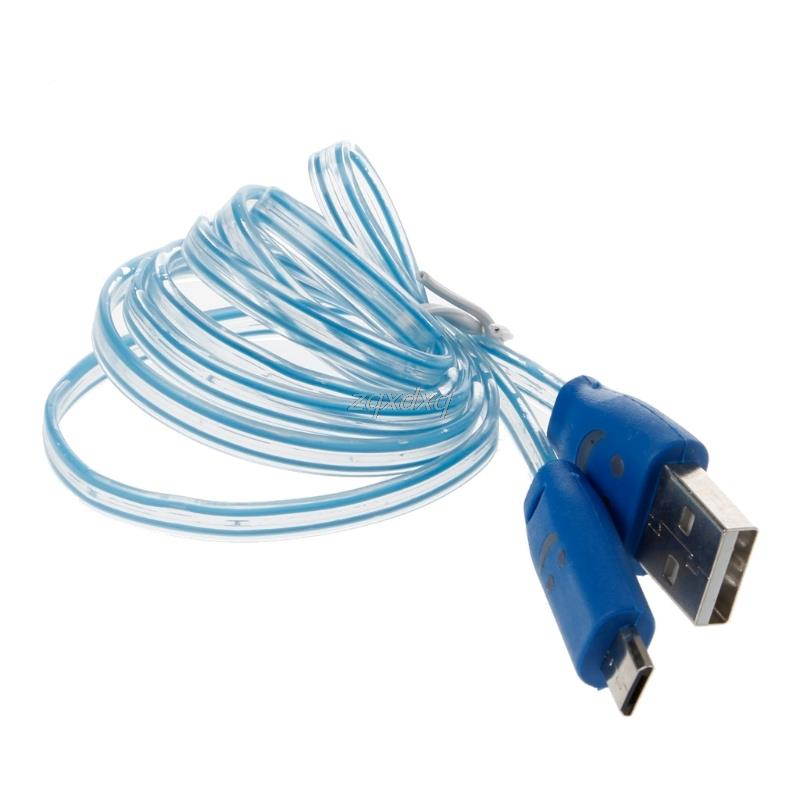 LED Colorful Light Glow Micro USB Data Sync Charging Cable For Android Phone Nov01 Drop ship