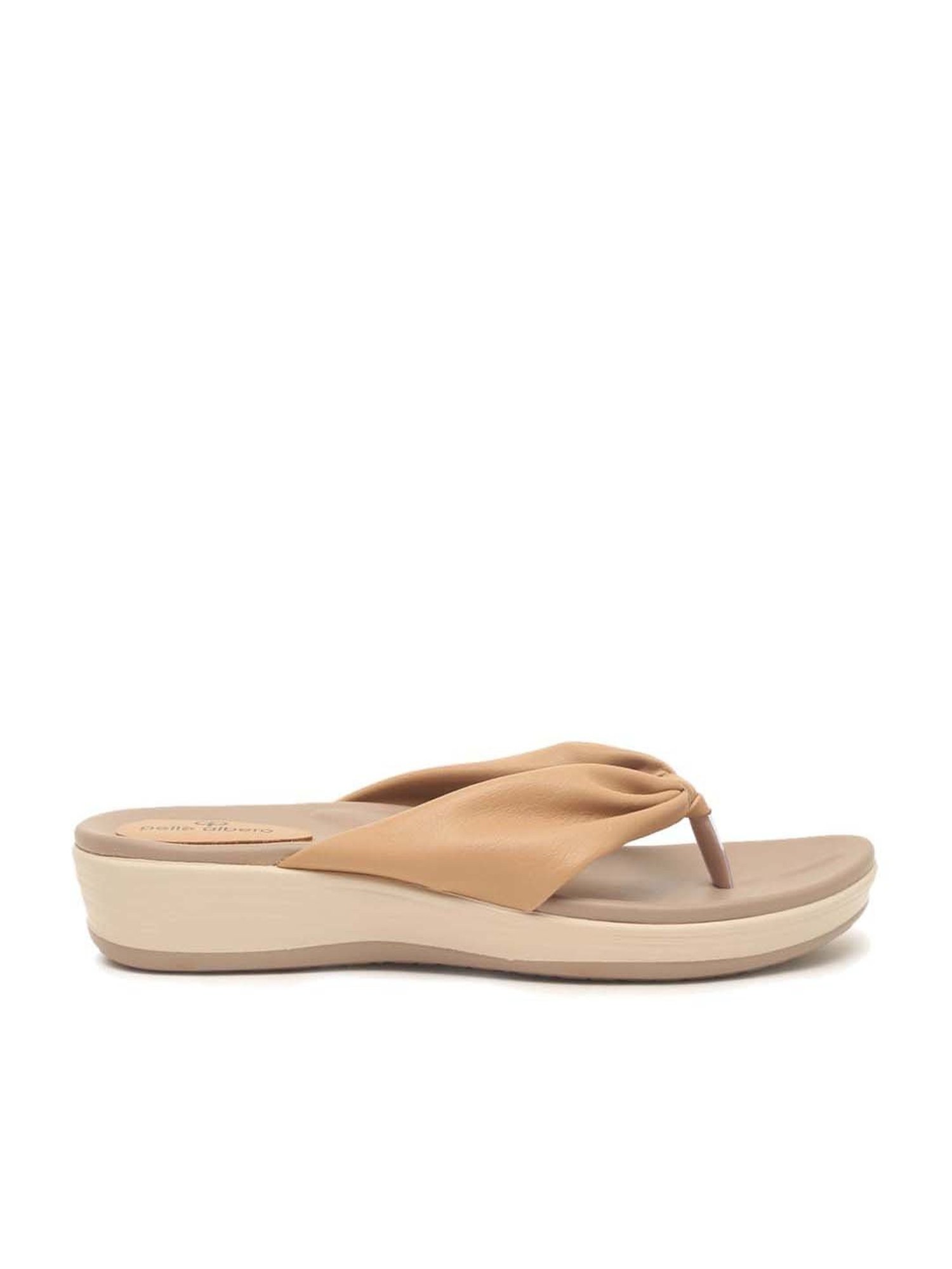 Pelle Albero Women's Beige Thong Wedges