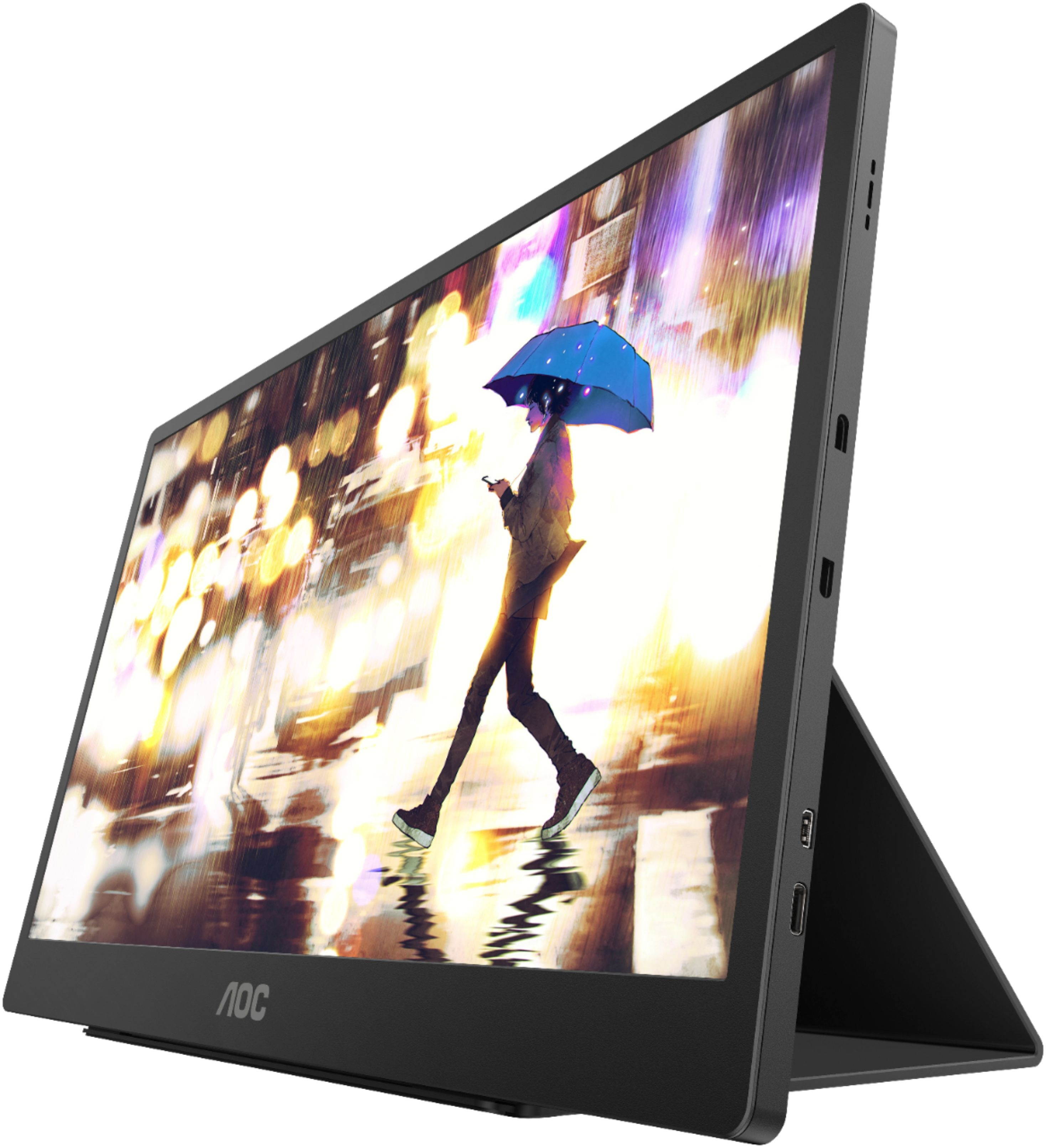 AOC - 15.6" IPS Portable USB-C Touch Monitor - Black