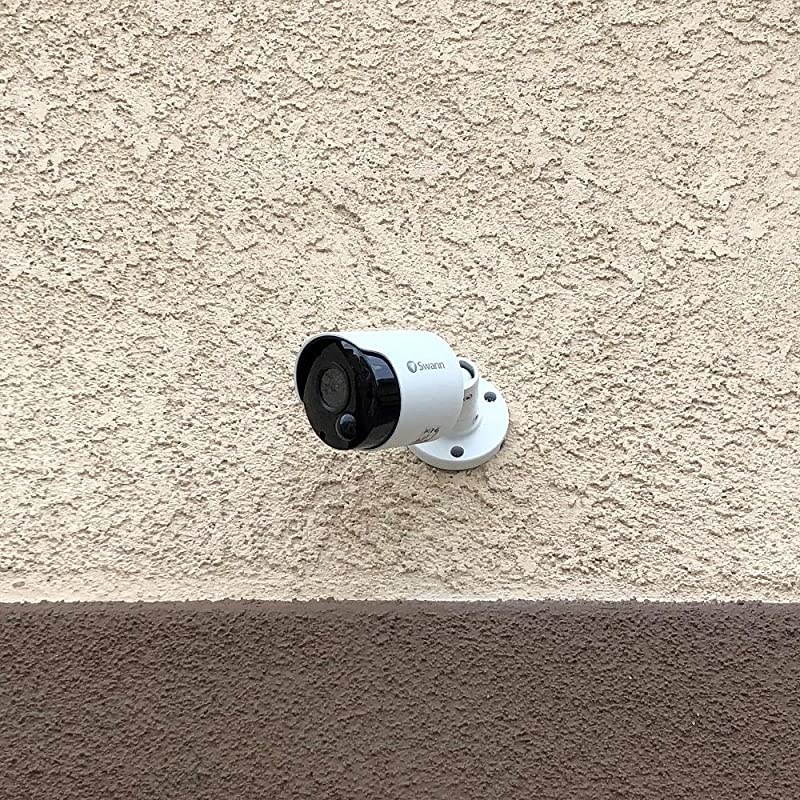 Wired PIR Bullet Security Camera, 4K Ultra HD Surveillance Cam with Color Night Vision, Indoor/Outdoor, Thermal, Heat & Motion Sensing, Audio Monitoring, Add to NVR with PoE, SWNHD-885MSB