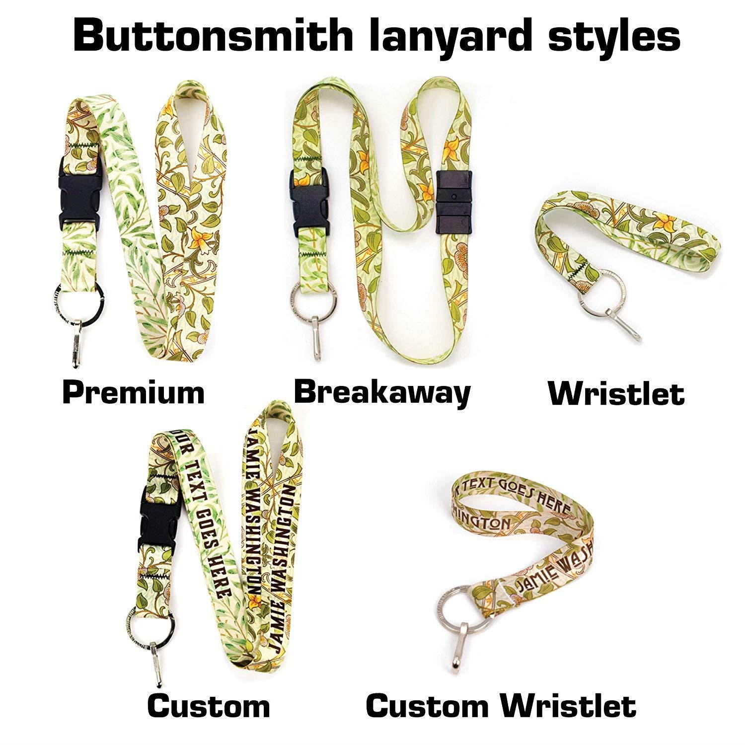 Buttonsmith William Morris Daffodil Premium Wristlet - Made in USA