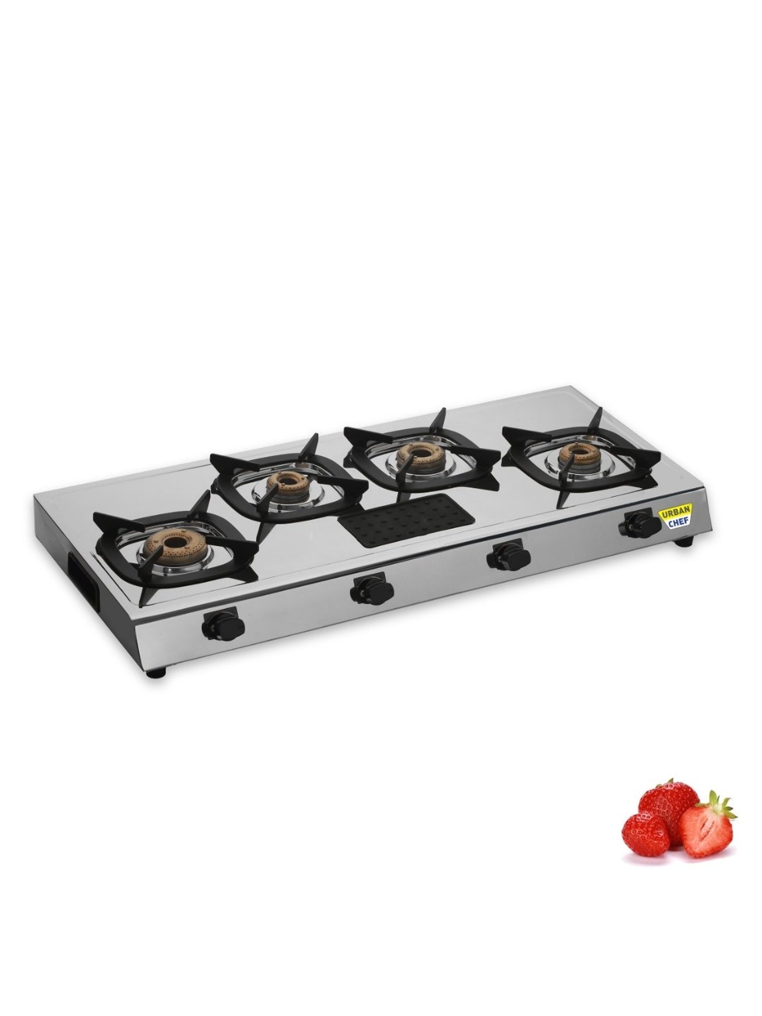 Urban Chef Gas Stove with 4 burners ( Silver/Black )