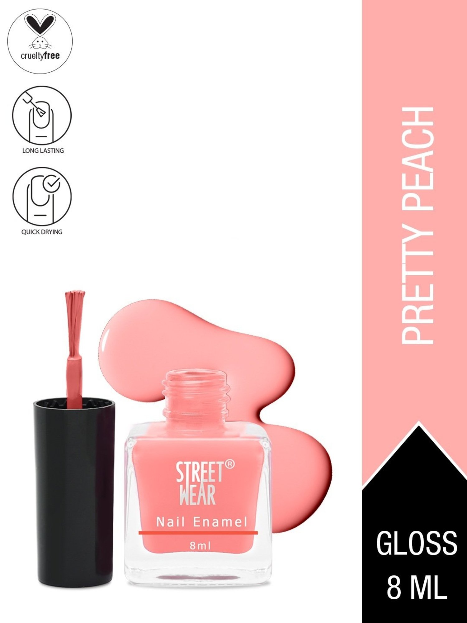 Street Wear Gloss Nail Enamel Pretty Peach - 8 ml