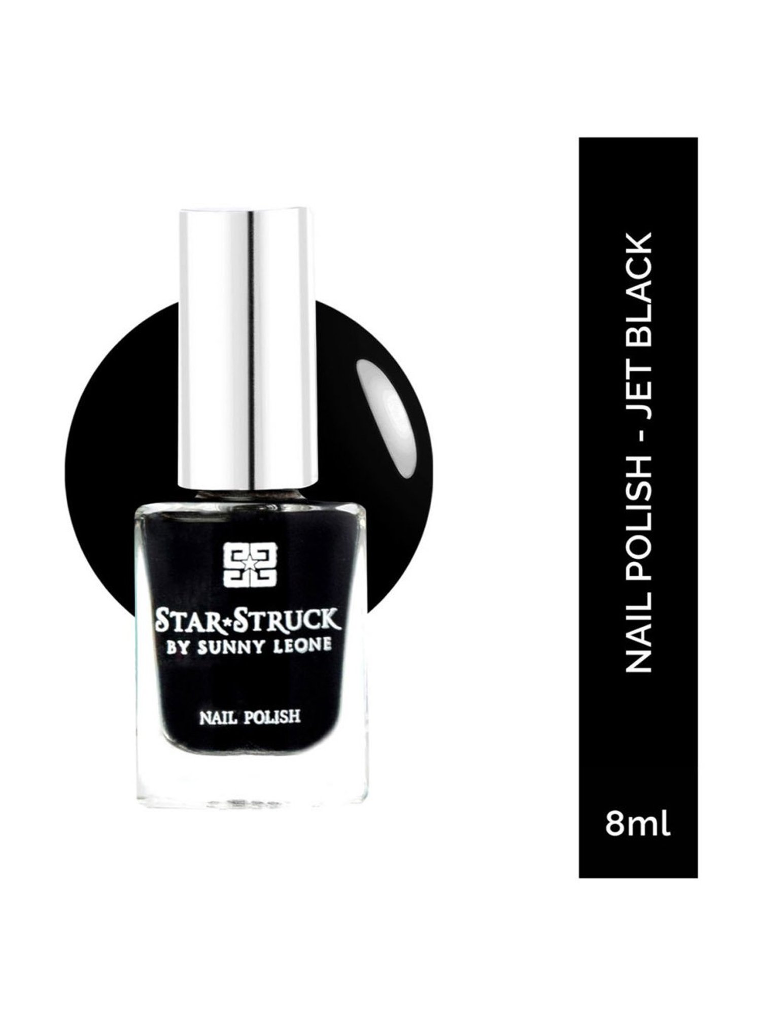 StarStruck By Sunny Leone Nail Polish Jet Black - 8 ml
